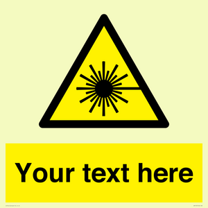 Custom Laser Hazard Sign